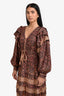 Ulla Johnson Orange/Black Patterned Serephina Dress Size 2