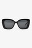 Pre-loved Chanel™ Black Square Frame Crystal Logo Sunglasses