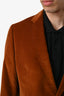 Gucci Rustic Orange Cotton Ribbed Blazer Size 54 Mens