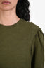 Frame Green Cotton Pleated Panel Tee Size S
