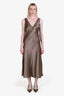 Frame Taupe Silk 'Savannah' Sleeveless Dress Size S