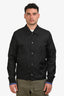 Christian Dior Black Nylon Buttoned Light Bomber Jacket Size 52 Mens