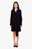 Chloe Navy Long Sleeve Belted Mini Dress Size 34