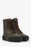 Hermès Khaki Nylon "Fresh" Ankle Boots Size 40
