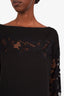 Diane von Furstenberg Black Lace Long Sleeve Midi Dress Size 12