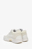 Pre-loved Chanel™ White/Cream Suede Nylon Interlocking CC Sneakers Size 37.5