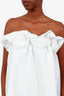 Bernadette White Taffeta Strapless 'Theodore' Dress With Roses Size 36