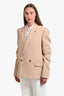 Wardrobe N.Y.C Beige Virgin Wool Oversized 'HB' Blazer Size S