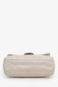 Pre-loved Chanel™ 2014-15 Light Grey Calfskin Quilted Easy Flap Shoulder Bag