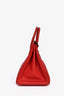 Hermès 2010 Red Clemence Birkin 35 PHW