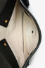 Chloe Black Grained Leather Drew Fold Over Lock Closure Clutch