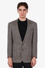 Ralph Lauren Purple Label Grey Silk Cashmere Herringbone Jacket Size 50 Men's