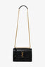 Saint Laurent 2020 Black Croc-Embossed Medium Sunset Bag
