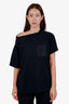 Hermès Black Cotton Embroidered Pocket Tunic Top Size 40
