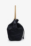 Versace Black Nylon Bucket Bag with Strap