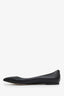 Valentino Black Leather Pointed Toe Flats Size 37.5