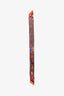 Hermès Orange/Purple Horse Belt Graphic Twilly