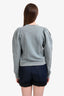 Ulla Johnson Greyish Blue Cotton Puff Shoulder Sweatshirt Size M