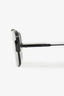Prada Black Metal Rectangular Sunglasses