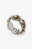 Gucci Sterling Silver Mother Of Pearl Flower Ring Size 12
