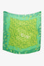 Écharpe en soie verte à imprimé Monogram Louis Vuitton