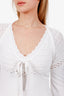 Alexis White Crochet V-Neck Mini Dress Size XS