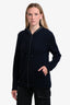 Vince Navy Cashmere Zip-Up Sweater Size M