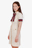 Gucci 2017 Cream Lace Button Down Bow Dress Size 38