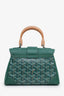 Goyard Green Saigon Mini Top Handle Bag With Strap