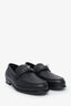 Hermès Black Leather Silver Kelly Lock 'Destin' Loafers Size 36.5