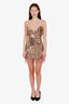 Lovers and Friends Gold Sequin Fringe Mini Dress Size XS