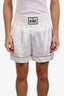 Off-White White Logo-patch Elastic Waistband Shorts Size 46 Mens