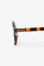 Miu Miu Tortoise Logo Oval Sunglasses