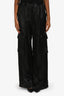 Jonathan Simkhai Black Satin Cargo Pants Size 4