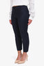 Brunello Cucinelli Navy Wool Slim Classic Crop Trousers Size 10