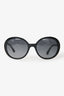 Pre-loved Chanel™ Black/Silver Acetate Frame Chain Sunglasses