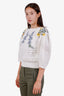 Ba&sh White Floral Embroidery Miro Sweater Size XS