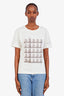 Anine Bing Cream Cotton Hudson Tee T-Shirt Size XS