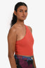ALC Orange Asymmetrical One Shoulder Cropped Top Size S