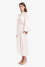 Isabel Marant Etoile White Cotton Eyelet Long Sleeve Maxi Dress Size 38