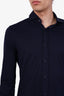 Brunello Cucinelli Navy Slim Fit Cotton Button Down Size S Mens