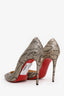 Christian Louboutin Glitter Python Print Heels Size 39.5