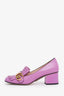 Gucci Pink Leather Marmont Heel Size 37.5