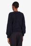 Pre-loved Chanel™ Navy Wool CC Teddy Sweater Size 34