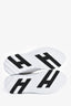 Hermès White Leather and Suede 'Bouncing' Sneakers Size 38