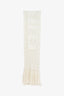 Jean Paul Gaultier Cream Virgin Wool Fringe Scarf