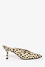 Stuart Weitzman White/Black Polka Dot Mules Size 36