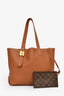 Louis Vuitton Brown Leather Padlock Low Key Cabas' Logo Tote MM with Pouch