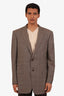 Zenga Green/Grey Wool Single Breasted Blazer Size 52 Mens