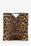 Valentino Leopard Print Pony Hair Tote